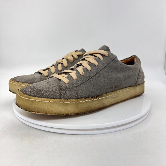 John Varvatos Men Size 9M Grey  Leather Gum Sole Low Top Comfort Training Shoes - Picture 1 of 15
